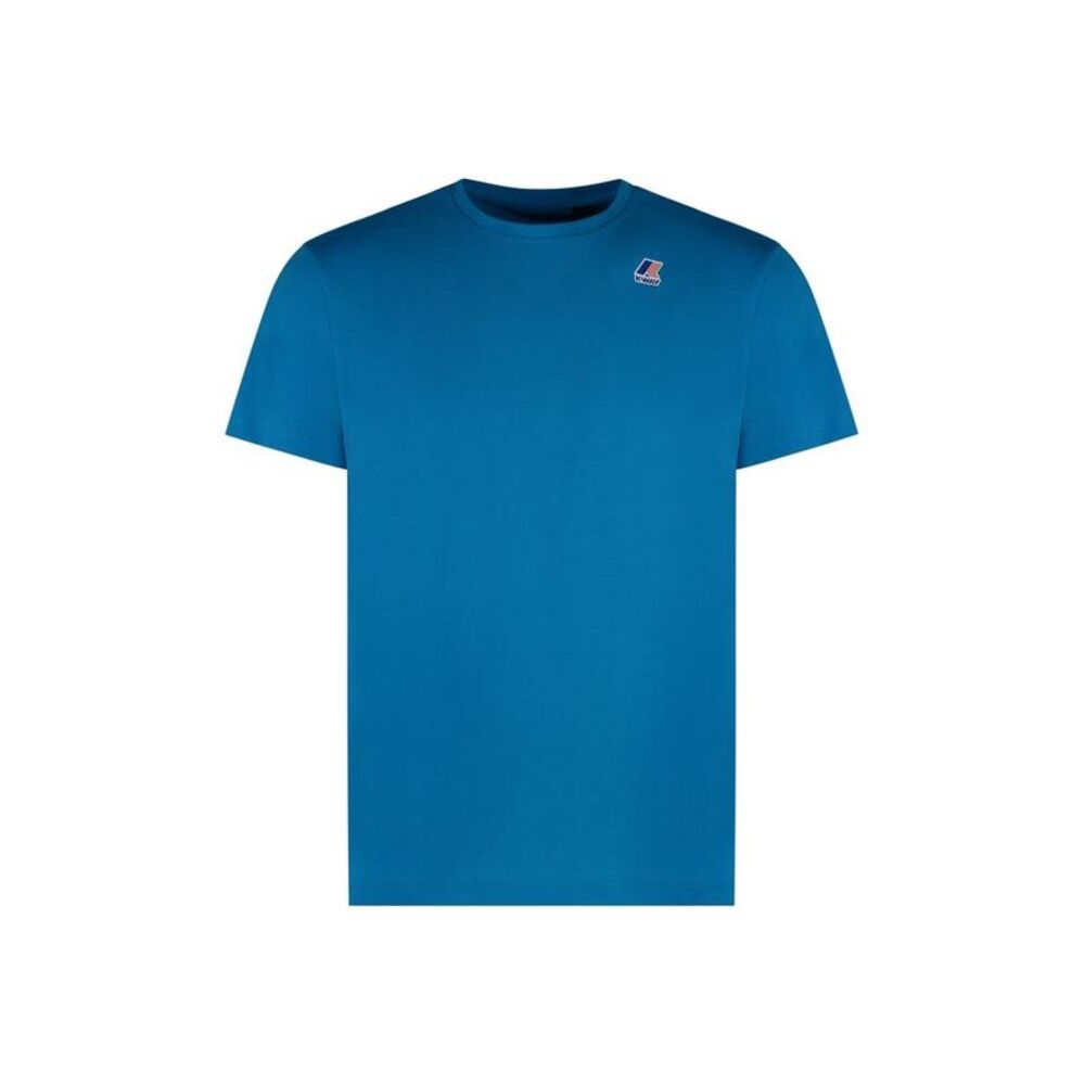 K-WAY Men's Crew Neck T-Shirt with Logo Men LIGHT BLUE T-Shirts